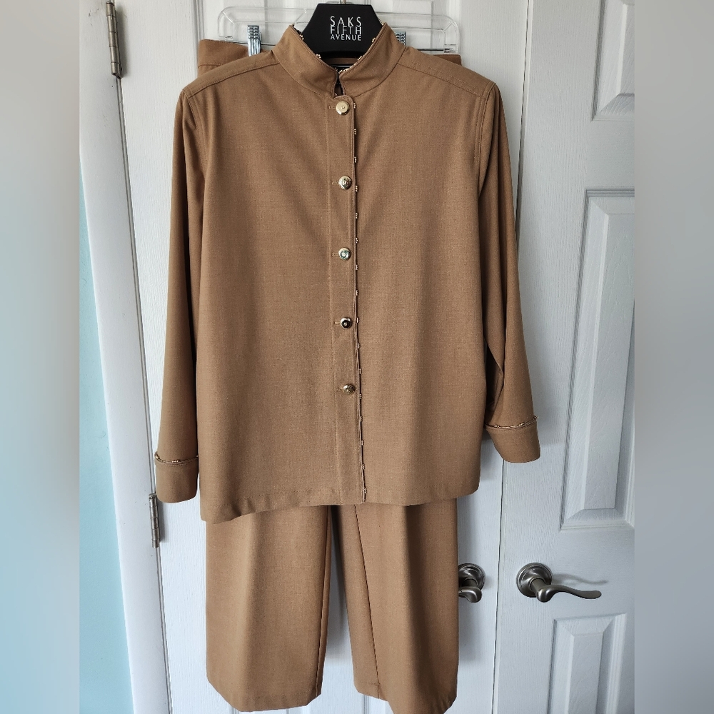 St. John Tan Pantsuit